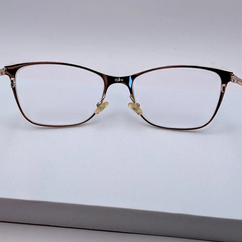 Ted Baker London B239 NAV Navy Gold Cat Eye Eyeglass Frames 51-16-135 Women